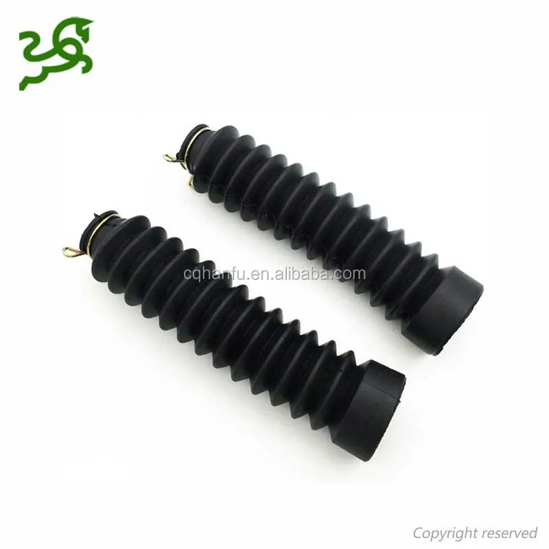 2Pcs 7.5 Inch Length Black Rubber CG125 Motorcycle Front Fork Dust Cover Boots