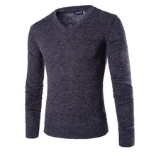 2015 men of new products Autumn slim fit v-neck knit shirt/Male quality joker pure color knitting a sweater