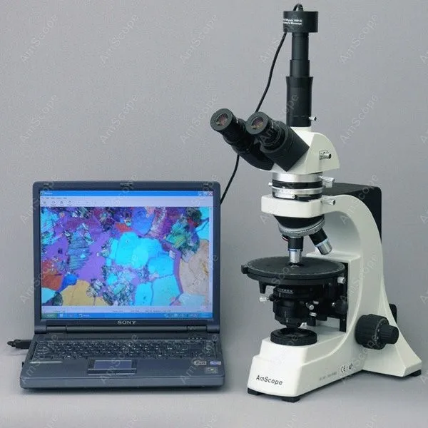 
AmScope Supplies Infinity Polarizing Trinocular Microscope 40X-600X 