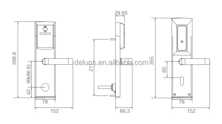 hot sale hotel key card door lock with free smart system online network