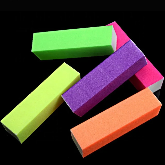 
5pcs/lot Hot Manicure Nail Buffer Block Neon Color Buffing Sanding Buffer Block Nail File Art Tips 
