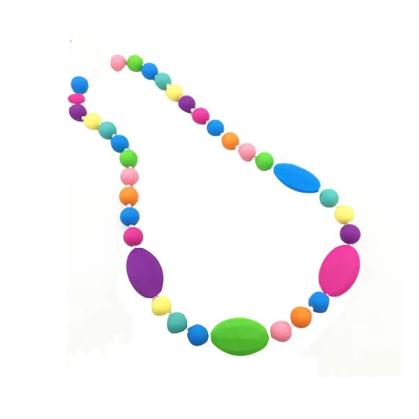 Большая силиконовая игрушка для прорезывания зубов силиконовое жевательное украшение детей ожерелье животных