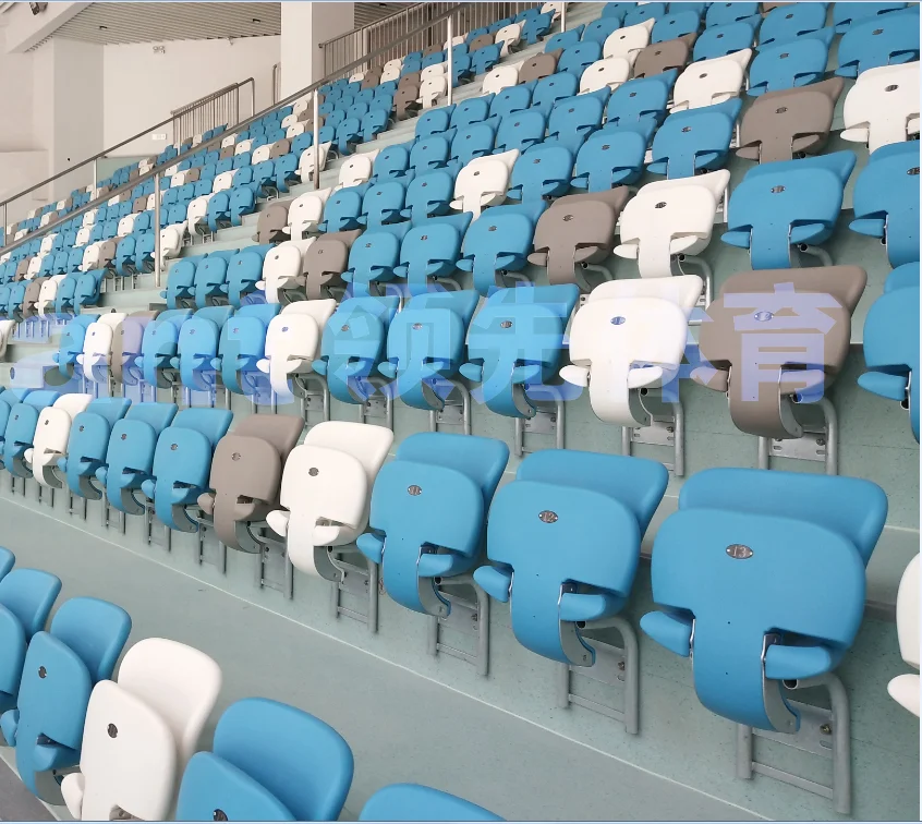 Avant ball games outdoor spring folding stadium chair heavy duty gym seats with inner metal support for public sports