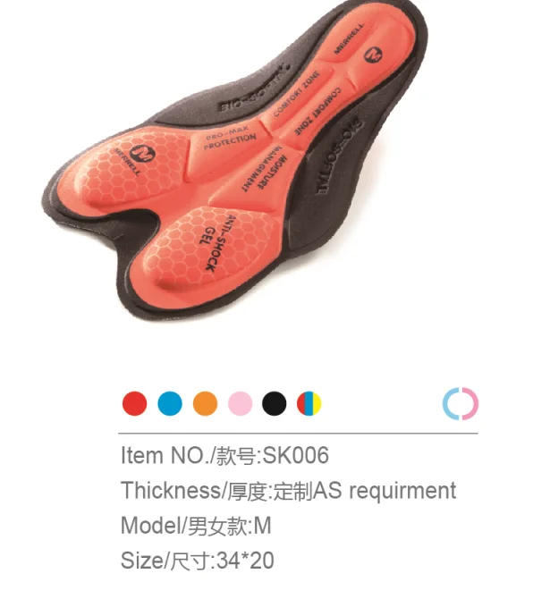 Горячие продать coolmax пусковая площадка для езды на велосипеде износа/Велоспорт мешок обуви/CoolMax 3D Велоспорт Pad серна