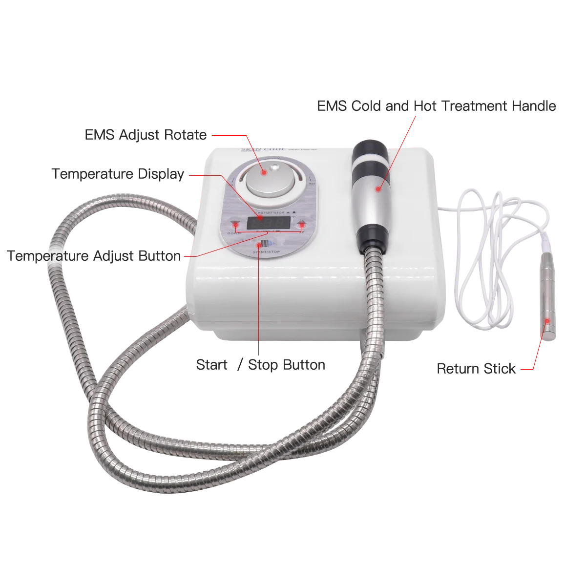 Аппарат для отопления и охлаждения, электрипорации, криотерапии, без игл, мезотерапии, машина для антивозрастной подтяжки лица