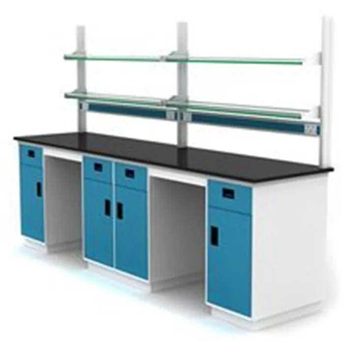 High quality School Lab Furniture Epoxy Resin Table Wall Workbench