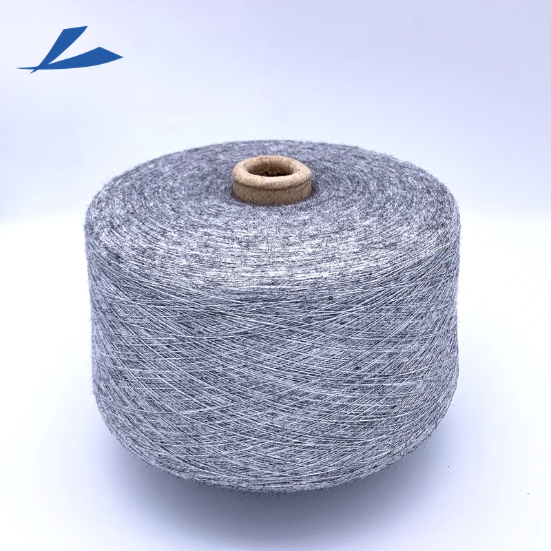 28/2 50% viscose 22% nylon 28% polyester core spun angola dyed crochet weaving knitting wool textile blended melange fancy yarn