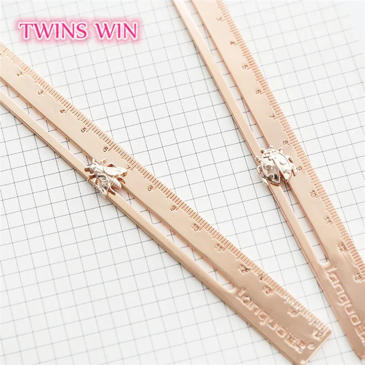 Новое поступление 2018 Необычные канцелярские принадлежности креативная мультяшная линейка в виде насекомых 15 см металлическая измерительная картина