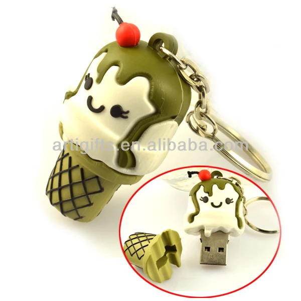 Прямая продажа с фабрики рекламные подарки на заказ милый 3D брелок из ПВХ для Usb-накопителя ключей