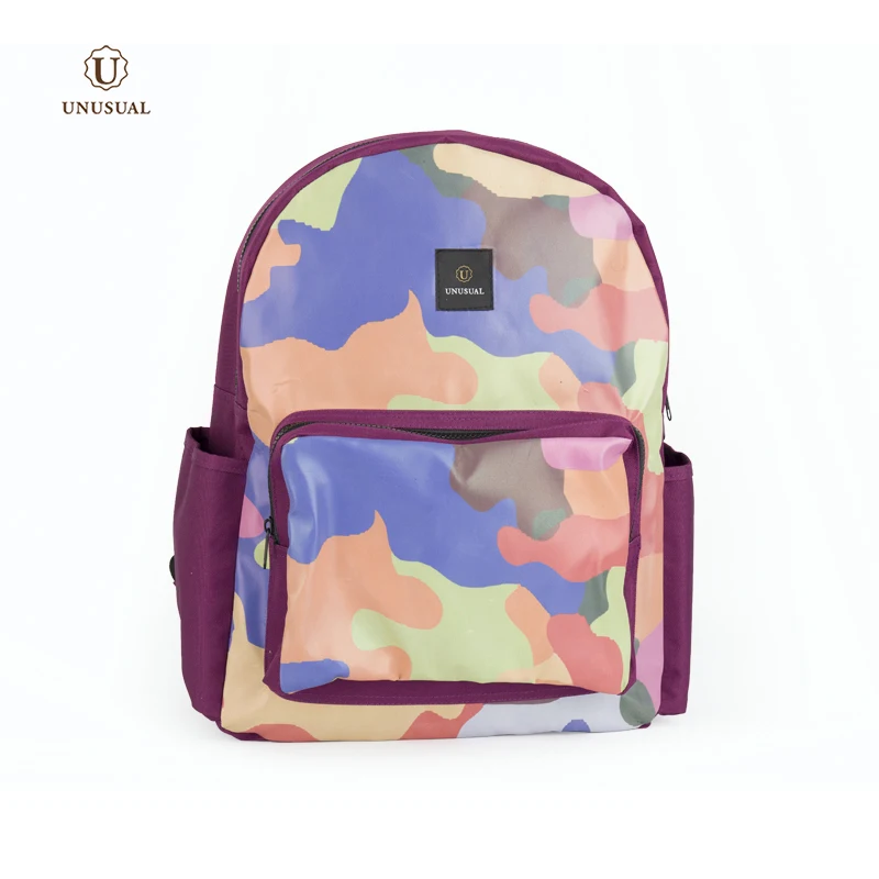 Customized new popular colorful camouflage reflective backpack