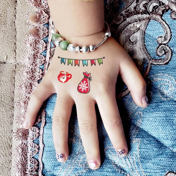 EC 831-860 temporary tattoo sticker for children kids cartoon unicorn christmas gift for boys and girls sticker tattoo