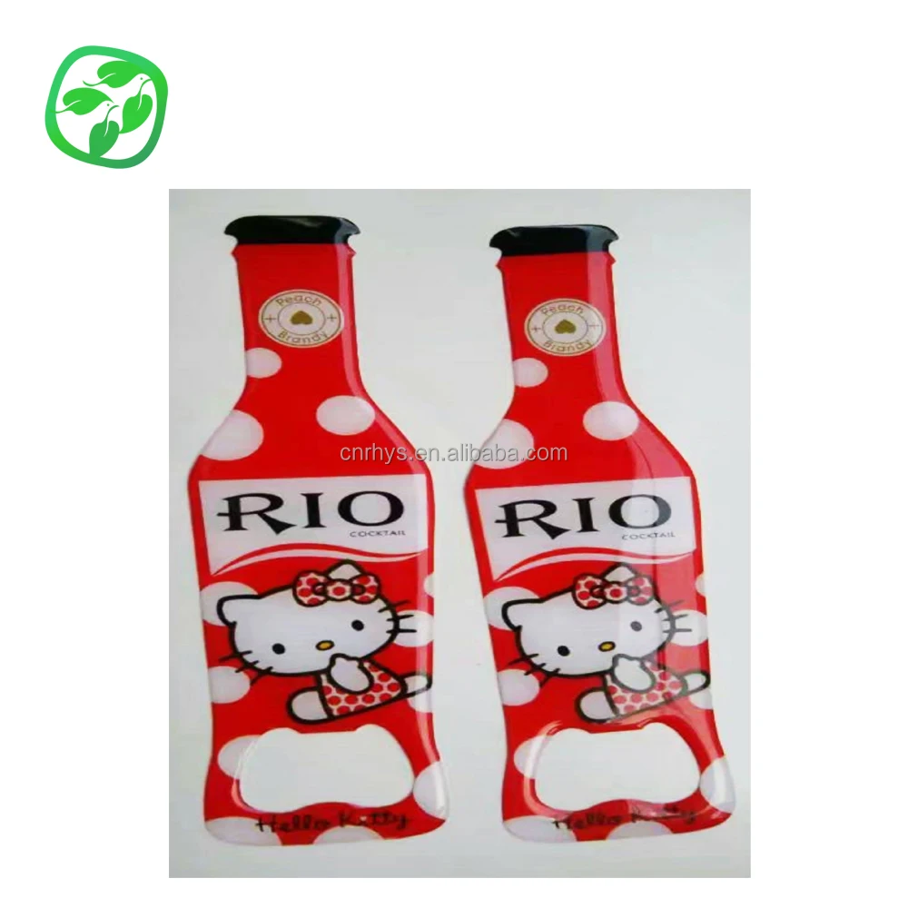 Custom 3D Fridge Buttons Clear Logo Resin Dome Epoxy Sticker