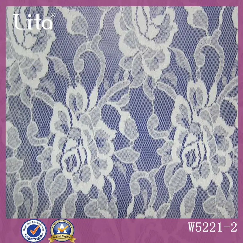 100% нейлон без- растянуть кружевной ткани