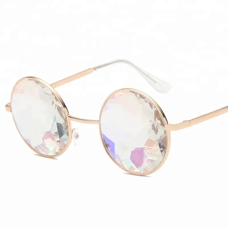 Diffracted Rainbow EDM Sunglasses Crystal Lenses Kaleidoscope Glasses Festival Eyewear
