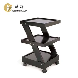 Hot Sale Stylish Design Beauty Trolley Cart Z Shape Spa And Salon Trolley