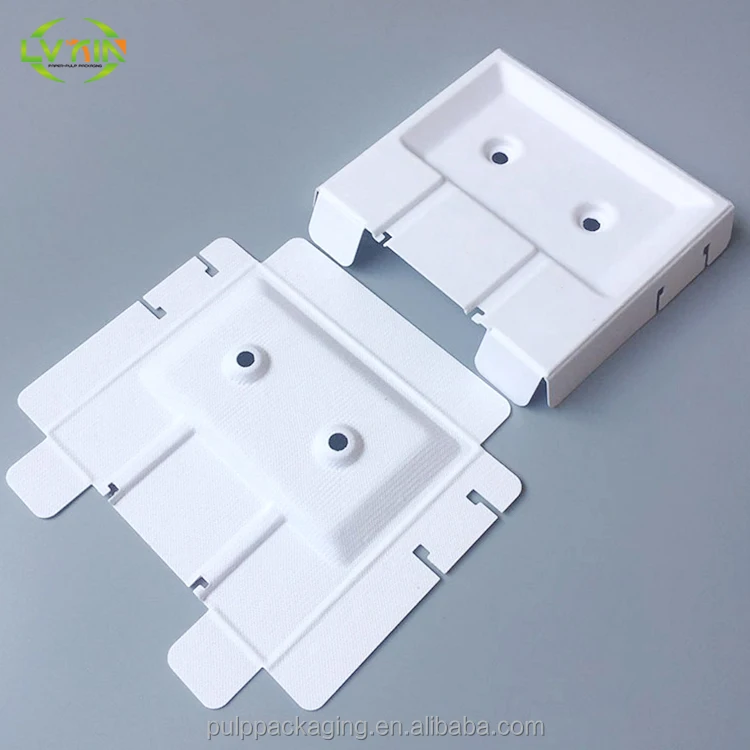 
Biodegradable Pulp Inner Tray,molded Headphones Packaging Trays Bagasse Pulp Wet Press Pulp Molding Recycled CN;GUA OEM 