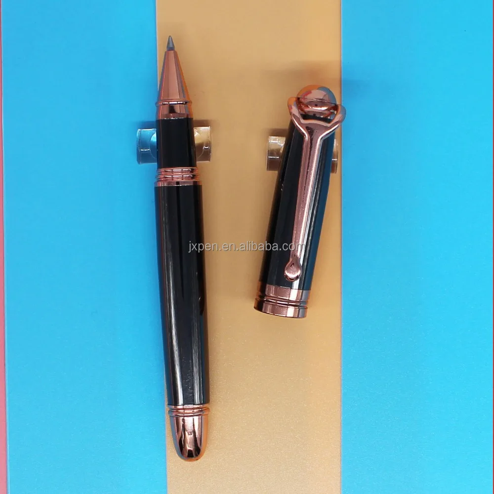 Wholesale alibaba business office gift heavy pen with private engraved logo rose gold metal roller ball pen