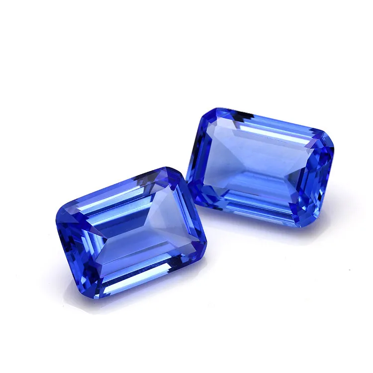 Various Shapes Loose Synthetic Blue Sapphire Crystal