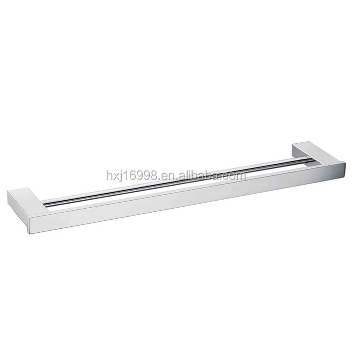 
Wall mounted square design chrome finish towel bar 