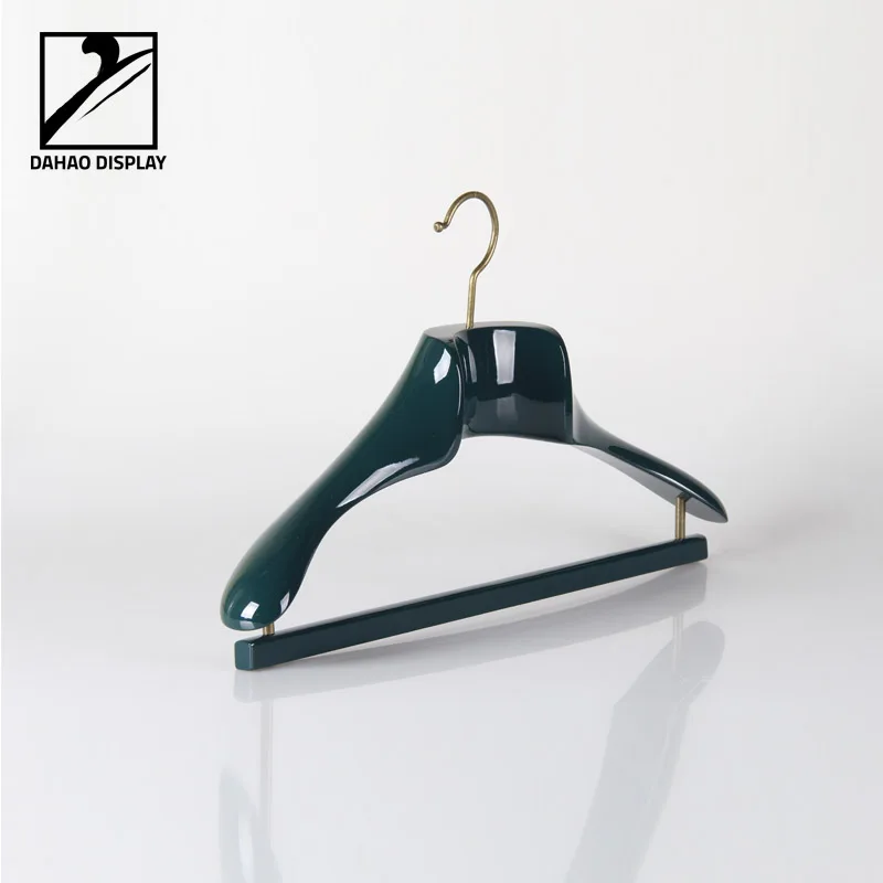 
Custom solid beech wood suit hanger with bar, luxury men dlothes hangers 