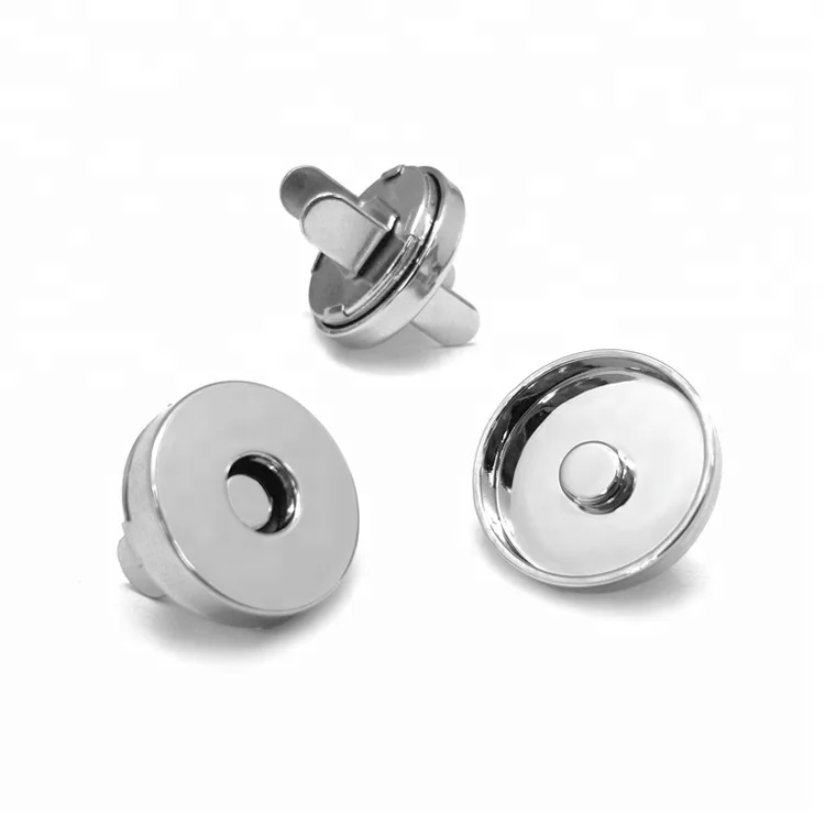 Zinc alloy Material and Nickle , Gold , Light gold , Anti-silver,Anti-brass and ect. Color 20mm magnetic snap for bag