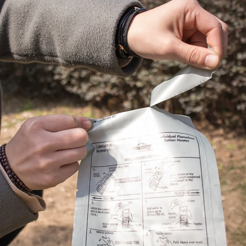 HongQiang Outdoor Flameless Ration Camping Warmer MRE Safe Instant cooked Food Heater Bag Self Heating Pack