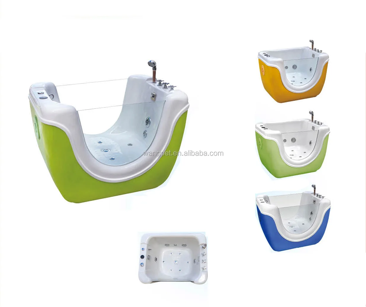 
hot New luxury dog bathtub massage machine pet spa wash environment acrylic dog bathtub transparent JACUZZIbubbles 1.1m 