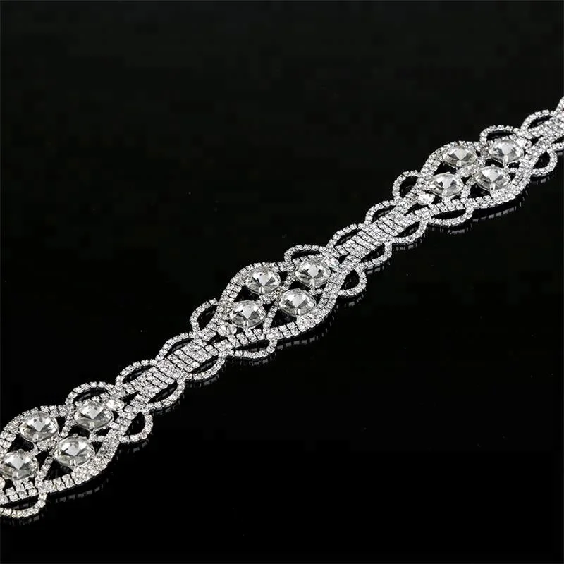 
Wedding Accessories Bridal Glass Rhinestone Chain Trim Crystal Rhinestone Decorative Trim 