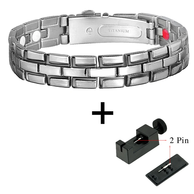 4 in 1 Titanium Bio Magnetic Power Germanium Therapy Energy Health Bracelet