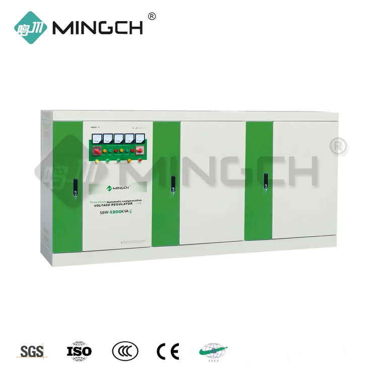 MINGCH  SBW-F Industrial Avr 1000Kva 3 Phase Voltage Regulator Stabilizer 380V 440V 1000KW Voltage Stabilizer