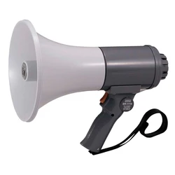 Portable compact loudspeaker speaker with alarm and adjustable volume Hand-held lightweight loudspeaker with microphone