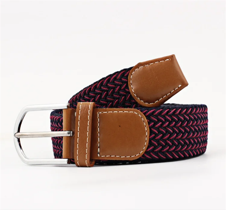 Ремень Эластичный Плетеный для мужчин и женщин, Модный Эластичный пояс с пряжкой с язычком для штанов