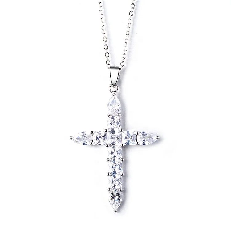 Wholesale Price Ladies 925 Sterling Silver Jewelry Cross Pendant