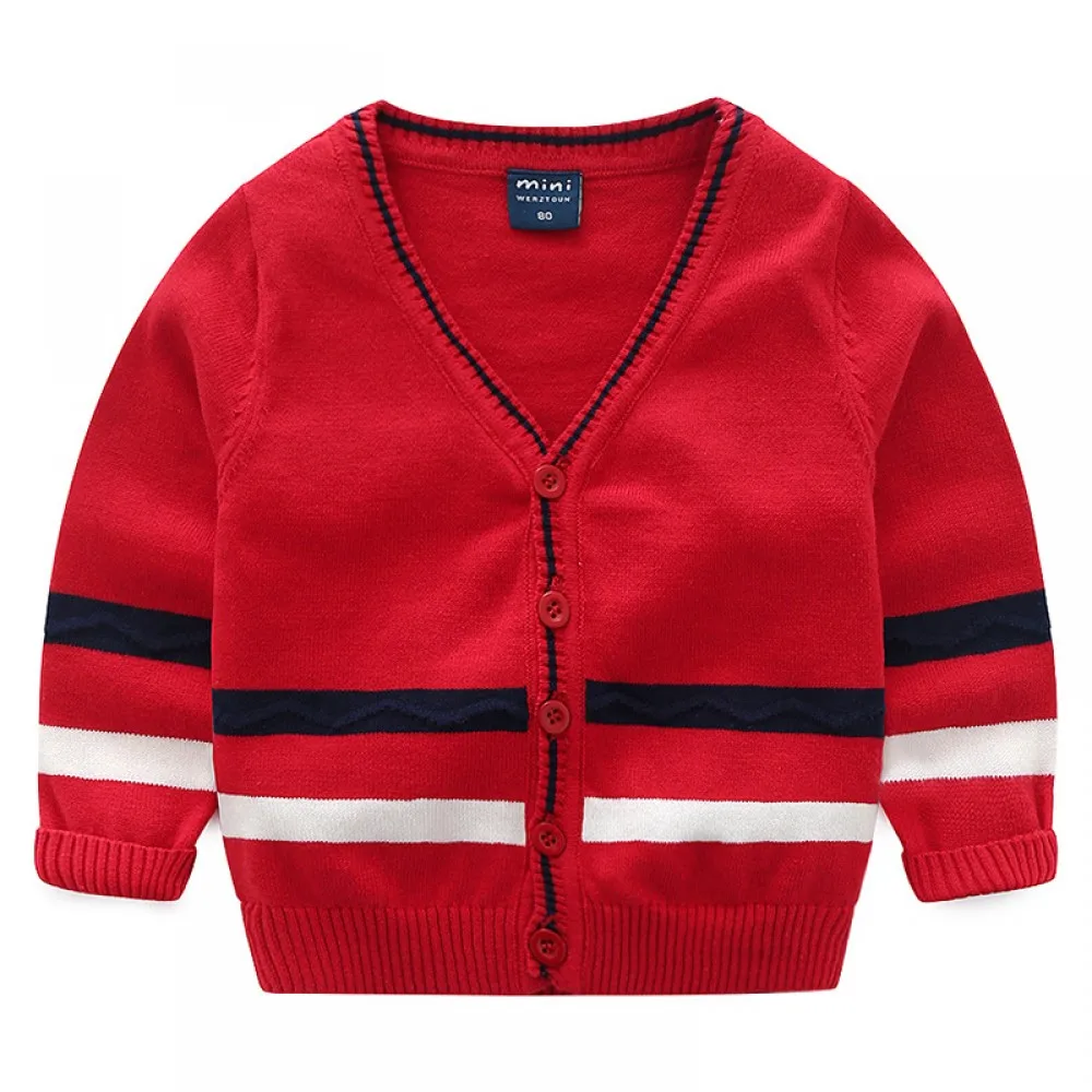 
New Design kids sweater For Boys Cardigan Striped baby boy sweater Wholesale Children Clothes Baby Sweater Design Hand Knitted 