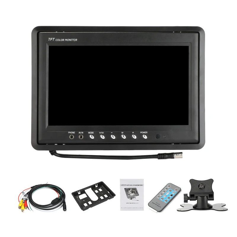 9 inch Car TFT LCD Monitor Support Rear View Camera DVD Player/MP3/MP4/MP5/TV