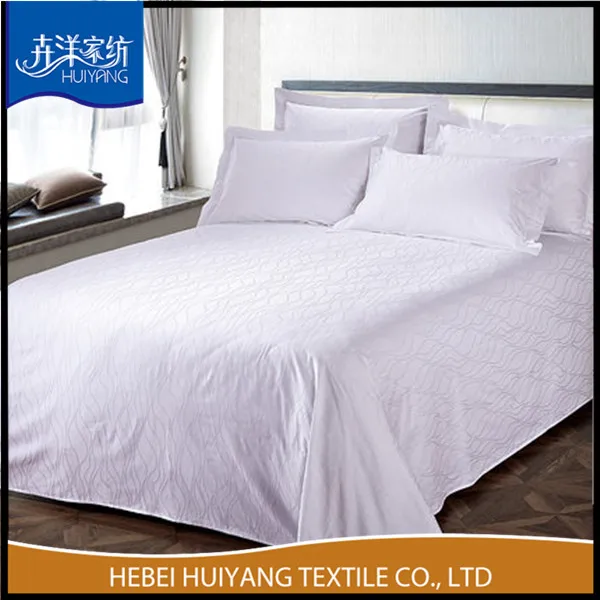Customize 180TC/Cotton Poly Size Logo White Bedding Set 100% Cotton Pillowcases Hotel Bedding Duvet Cover Sheet Set