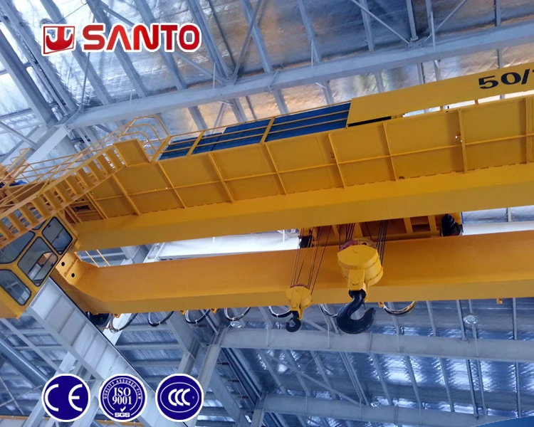 Top sale heavy duty double girder overhead bridge crane 25 ton with electric trolley