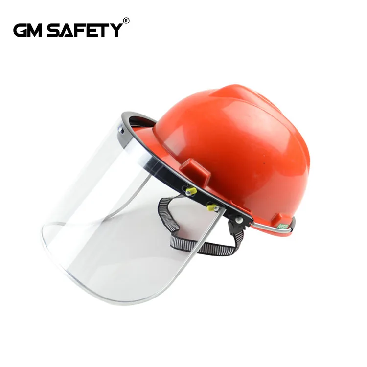 Safety Helmet With PC PVC Organic Dust Proof Visor Welding Face Shield