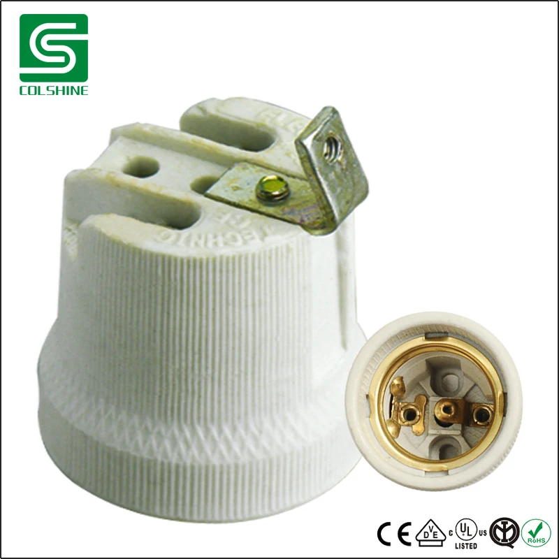 Colshine Supply E27 Porcelain Lamp Holder With M10 Support Bracket