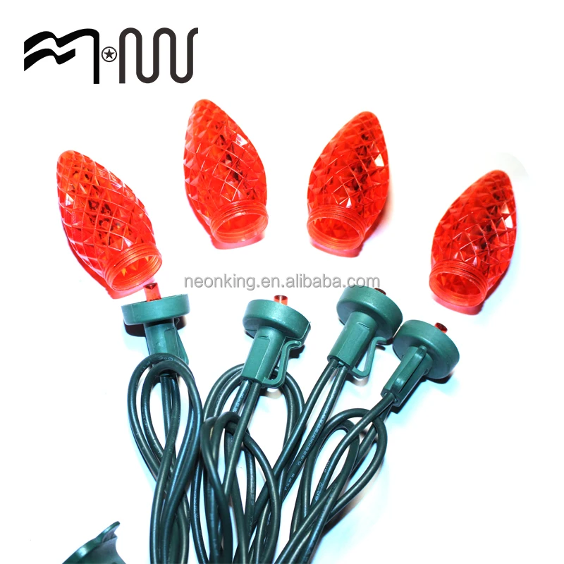 Various styles different colors green led string light C9 Xmas light