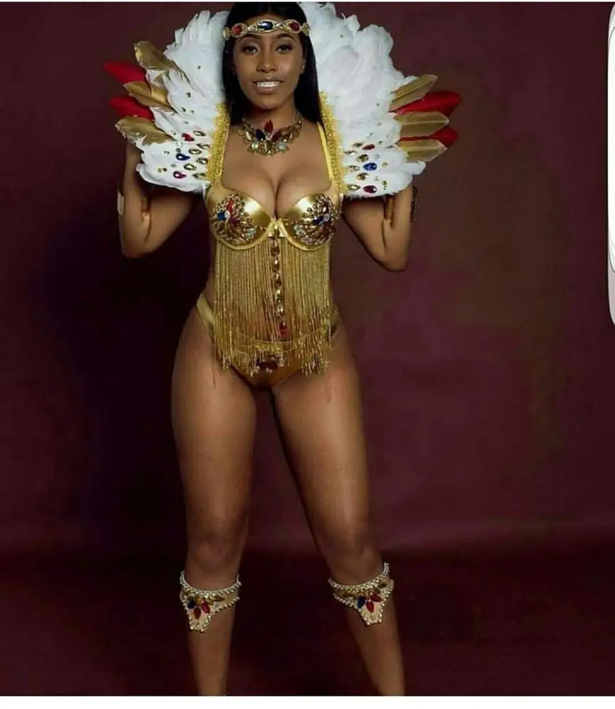 Miami Golden Carnival Costume Feather Miami Band Costume Wholesales
