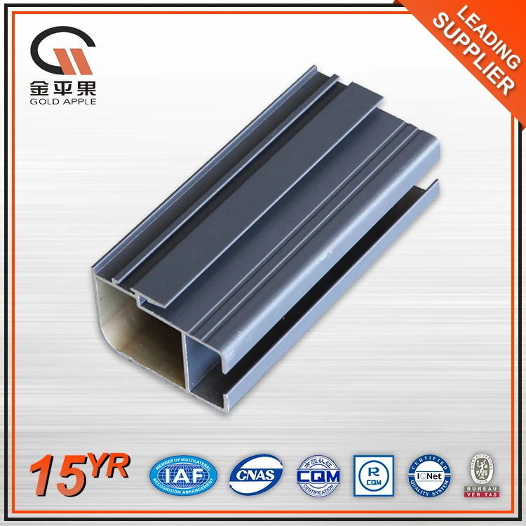 
House eletrophoresis golden extrusion windows aluminum profile 