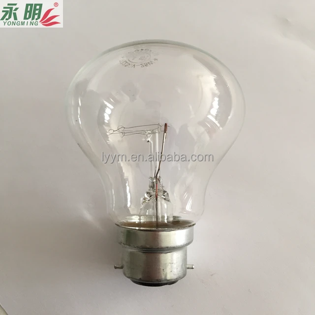 Clear  Incandescent bulb 220v 60w 40W 100W  150W  200W  E27 B22  Glass material  Edison light bulb Old style electric light bulb