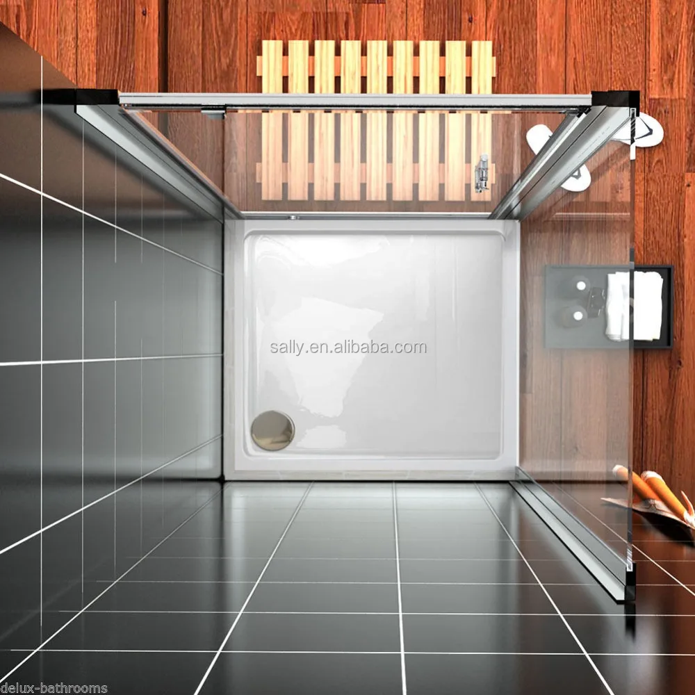 A0706P1+F07116 Framed Pivot Hinge Shower Enclosure Cubicle Glass Door+Side Panel