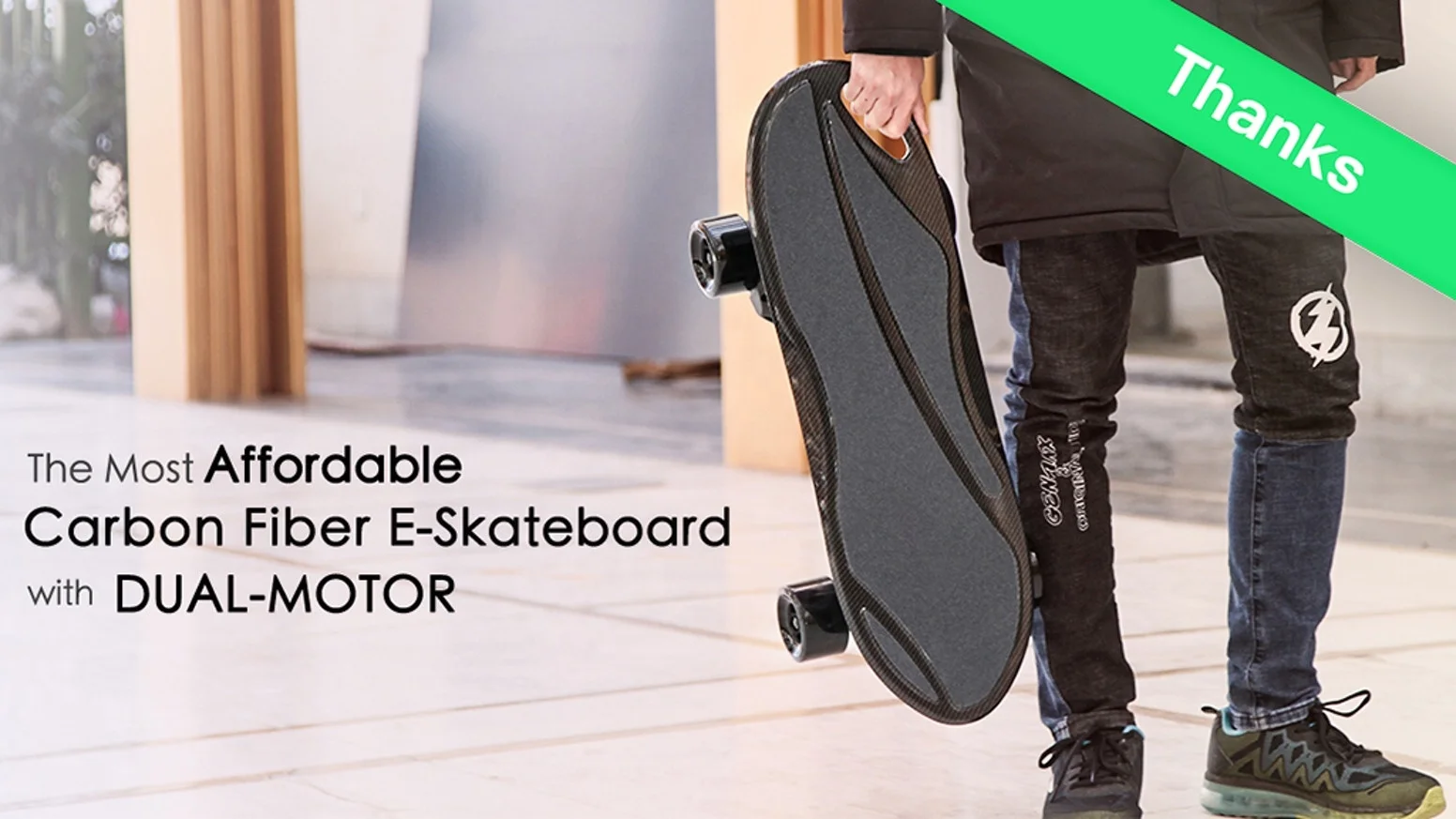 
CE Approval Carbon Fiber Wrapped 900 W KingKong Electric Skateboard 