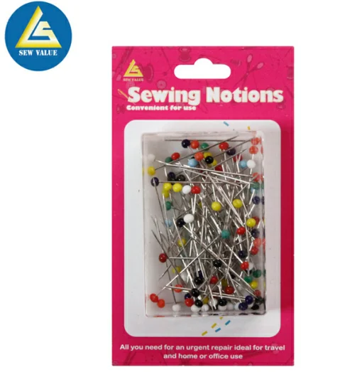 Plastic colorful Glass Head Pins Straight Dressmaker Pins for Sewing Craft