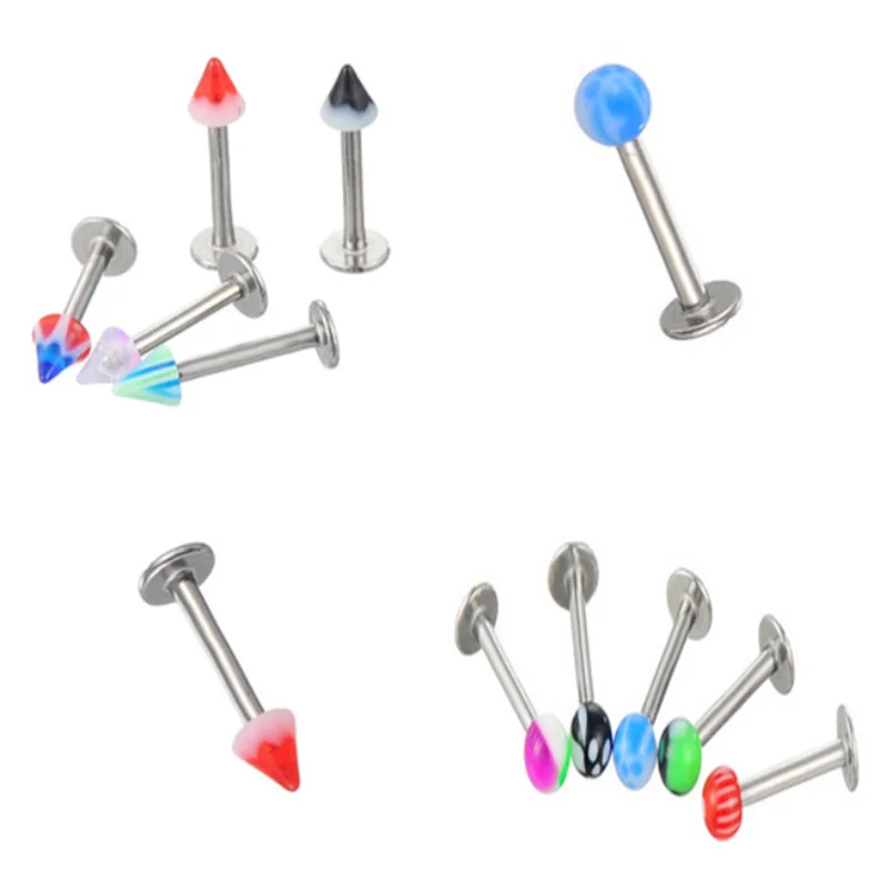 instocking acrylic surgical steel lip ring sexy body piercing jewelry New 2019