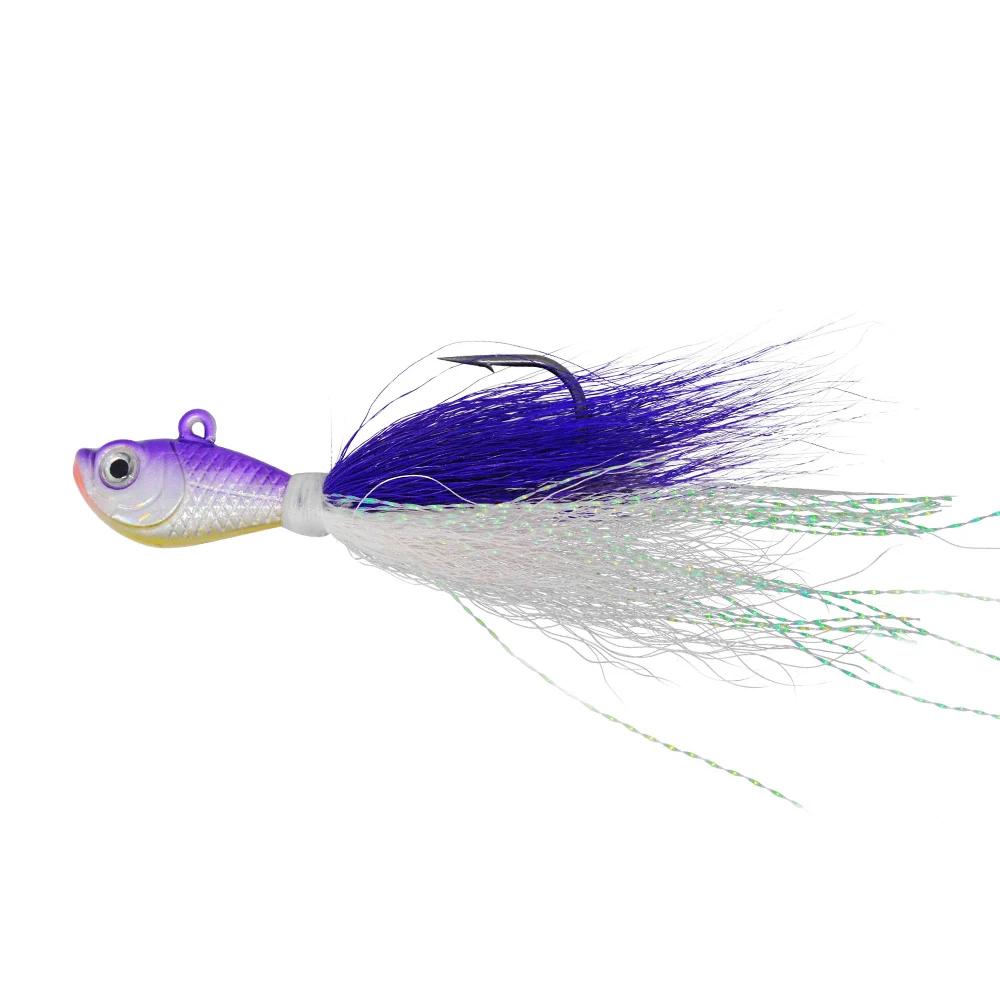 Best price 1/2oz bucktail jig tying kit saltwater fishing lures hair