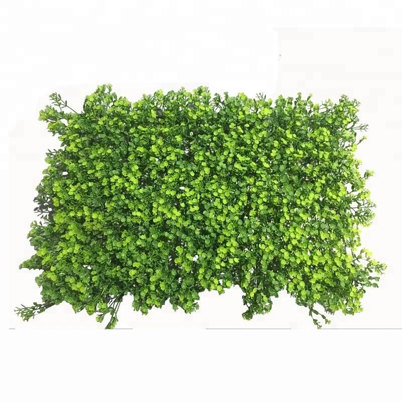2022 fashion design Flowerking Plastic Green Wall Plant Wall / Plastic Green Grass Artificial Boxwood Hedge Wall
