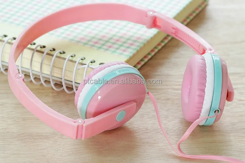 
newest arrival stereo head phone beautiful headband style cute headphones for girls 